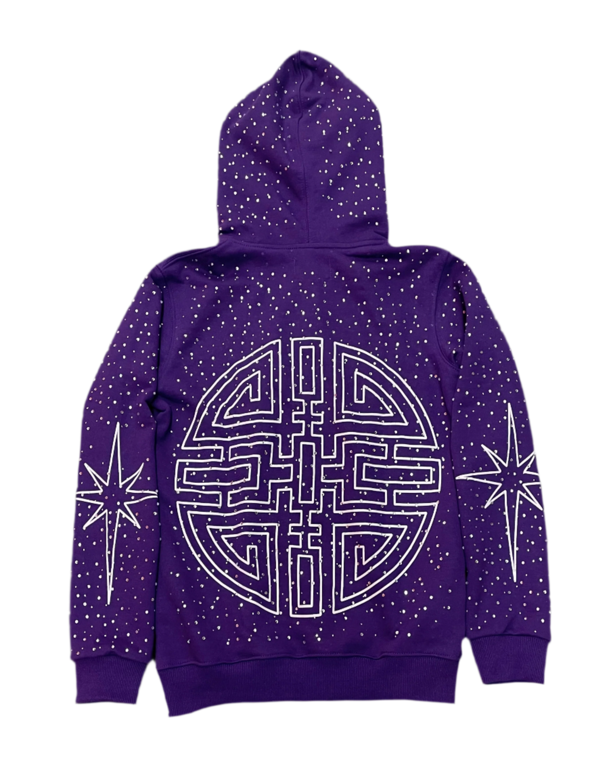 Purple World Of Riches Rhinestone Hoodie